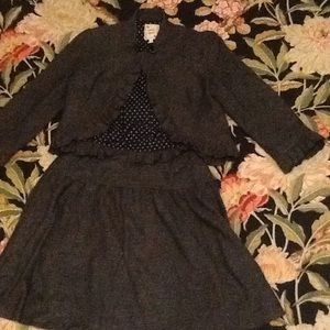 Nanett Lapore black w white polka dot suit